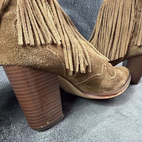 Sam Edelman Women's Benjie Western Fringe Ankle Bootie Golden Caramel, US 7 - Picture 7 of 14